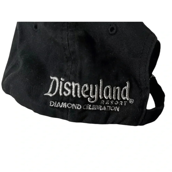 Disneyland 60th Anniversary Rhinestone Embellished Adjustable Black Hat  - Picture 3 of 10
